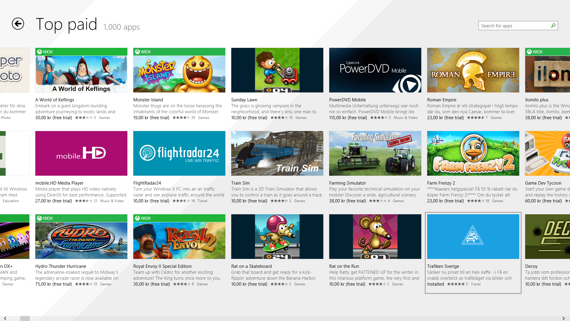 Windows store Trafiken Sverige by Jonas Deibe